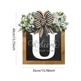 thumbnail image 3 of Placa decorativa para puerta con 26 letras, adornos de madera para jardín, letrero de bienvenida para puerta (U) Sywqhk Libre de BPA, 3 of 6