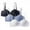 3 Pack-Black/Blue/White, variant on 3 Pack Women's Seamless Bra Solid Color Beauty Back Push up Wirefree T-Shirt Bra
