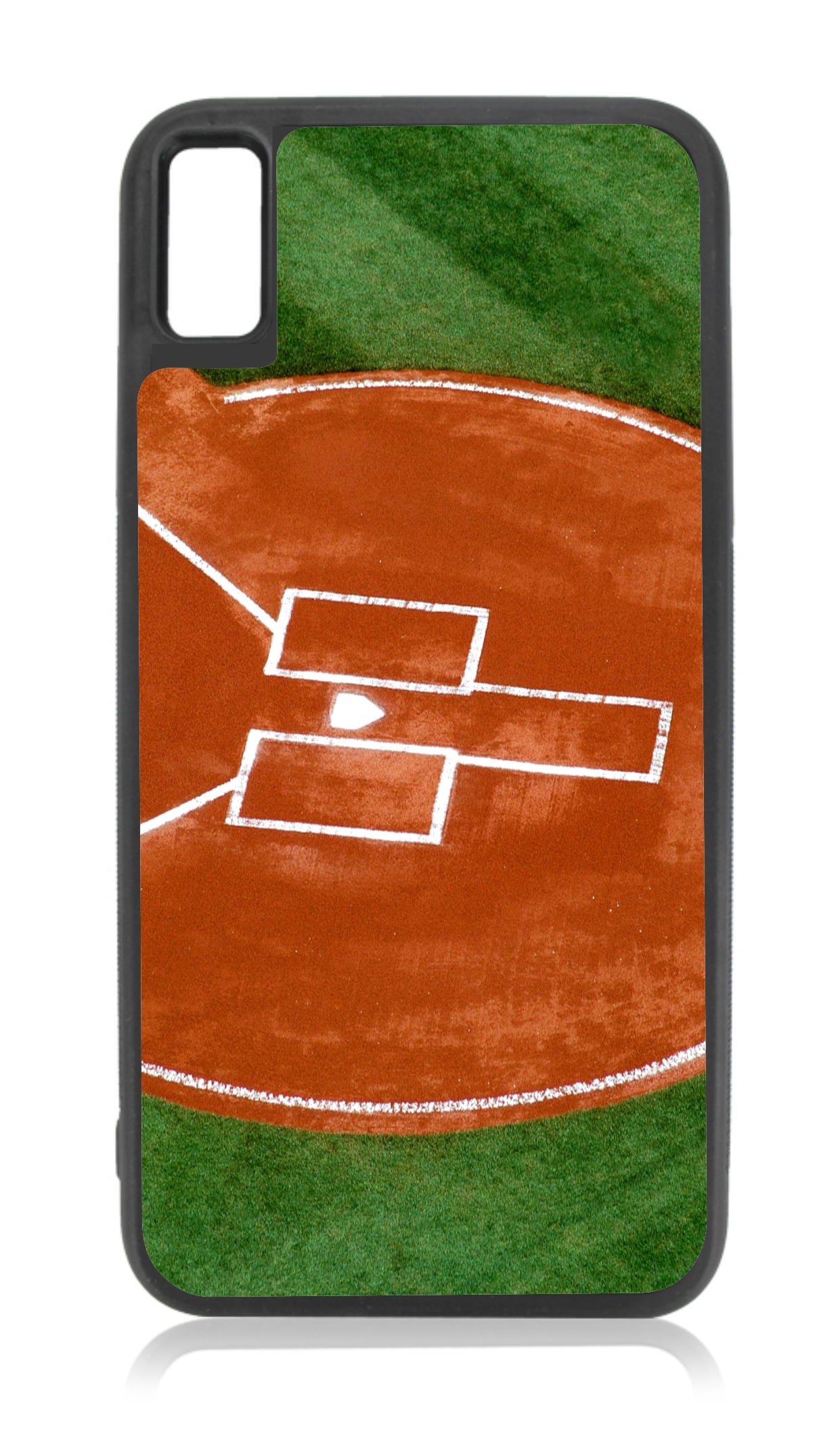 Baseball Home Plate Design Black Rubber Case for iPhone XR iPhone XR