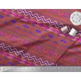 thumbnail image 2 of Soimoi Polyester Crepe Fabric Aztec Geometric Print Fabric by Yard 42 Inch Wide, 2 of 3