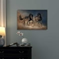 thumbnail image 2 of Canvas Prints Wall Art - Two Black Stallion Horse Run in Desert Dust Against Sunset Sky | Modern Wall Decor/Home Decoration Stretched Gallery Canvas Wrap Giclee Print &amp; Ready to Hang - 24" x, 2 of 4