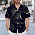 thumbnail image 2 of Hessimy Mens Short Sleeve Button Down Shirt Lightweight Wrinkle Free Untucked Dress Shirts(Black,XXL), 2 of 7