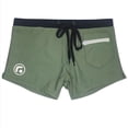 thumbnail image 3 of Men's Sexy Swimming Trunks - Elastic Waist, Zipper Pockets, Side Slits - Quick Dry Nylon/Spandex Beach Surf Shorts, 3 of 8