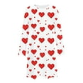 thumbnail image 4 of Censtreet Nightgowns for Women Long Sleeve Night Gown Soft Sleep Shirts Women's Sleepwear Heart Print Sleep Dress, 4 of 5