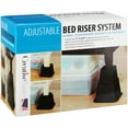 CreativeWare Plastic, Adjustable Bed Riser System in Black, 8 Count