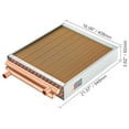 thumbnail image 5 of VEVOR Heat Exchanger Water to Air, 16"x 16" with 3-Row 3/8" Copper Ports, 193 Aluminum Fins Heat Exchanger for Outdoor Wood Furnaces, Residential Heating and Cooling, and Forced Air Heating, 5 of 9