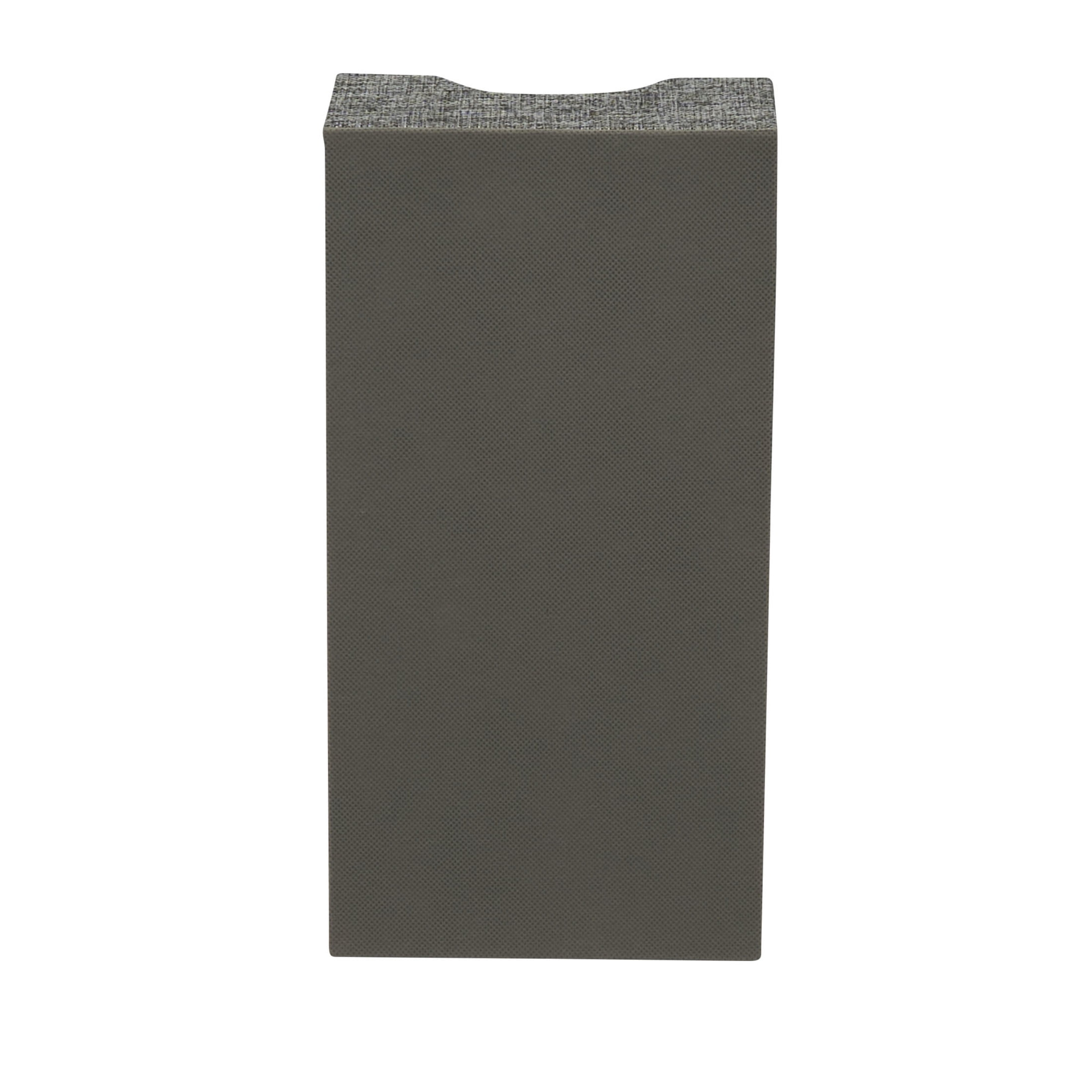 Household Essentials 3-Compartment Drawer Organizers, Pack of 2, Sturdy Chipboard Base with Soft Polyester Linen Covering, Fashionable Organization Solution, 3” H x 6” W x 12” D, Graphite Linen
