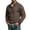 Coffee, variant on Delconic Mens Corduroy Henley Pullover Long Sleeve Shirt Ribbed Knit Mock Neck Button Placket Casual Regular Fit Top Army Green L