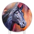 thumbnail image 3 of Acrylic Black Horse Portrait Painting Indigo Night Cake Topper Party Decoration for Wedding Anniversary Birthday Graduation, 3 of 7