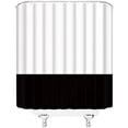 thumbnail image 3 of Black White Shower Curtain Boho Vintage Color Block Mid Century Modern Simplicity Textured Bright Natural Fabric Home Bathroom Decor with Hooks 72"W x 72"L (Pack of 1), 3 of 6