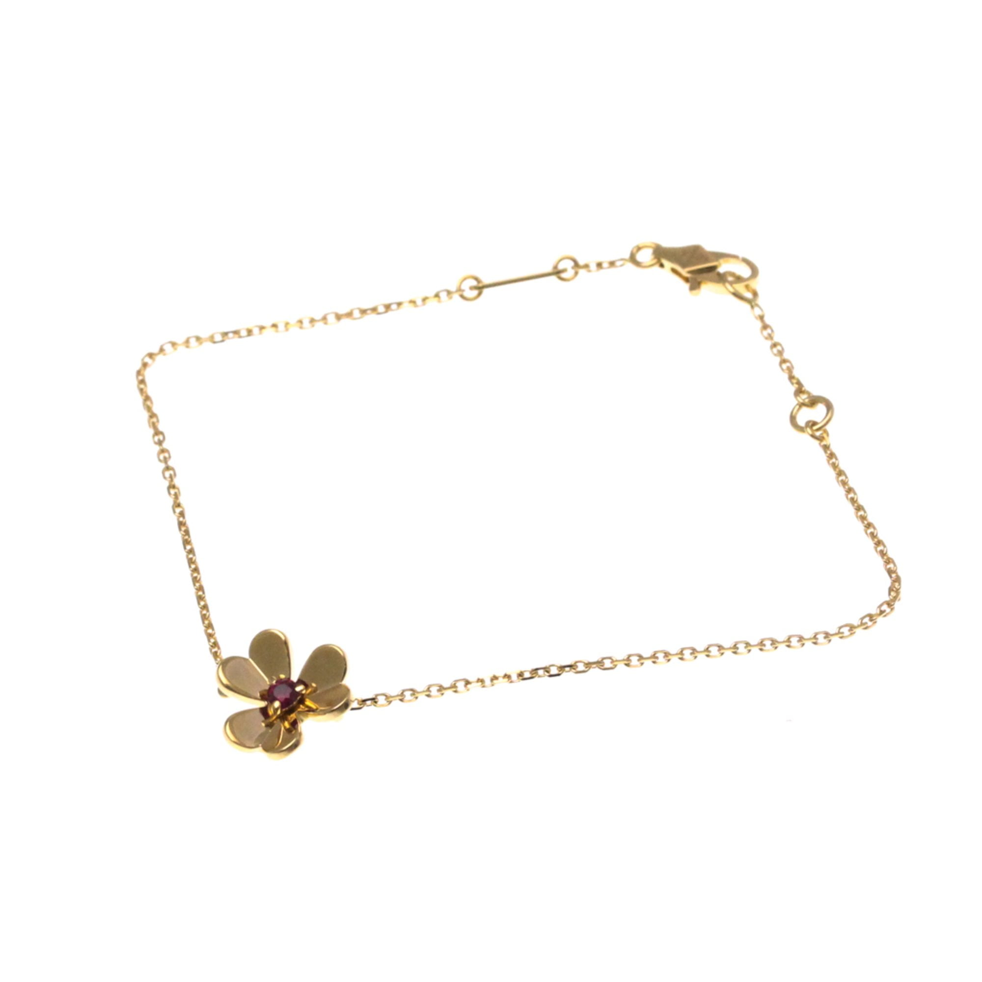 Pre-Owned Van Cleef & Arpels Frivole Mini Bracelet VCARP7S900 Pink Gold (18K) Ruby... (Good)