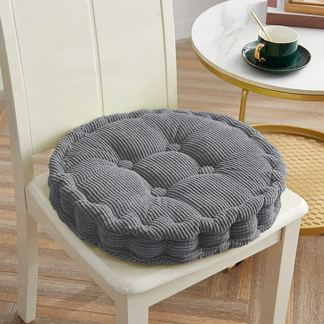 Cojín Redondo de Pana Gruesa para Silla, 40 Cm, Suave y Acolchado | Cómodo Cojín de Apoyo para La Cadera, Ideal para Oficina, Hogar, Sala de Estar y Dormitorio | Poliéster Duradero y Fácil de Limpiar