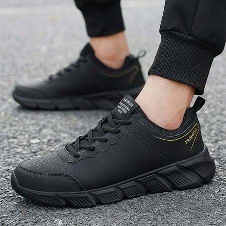 

Cathalem Sneaker Shoes for Men Mens Shoes Casual Leather Laace Up Color Blocking Casual Fashion Simple Shoes Running Shoes Technicalsportshoe Gold 10