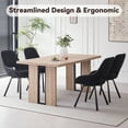 thumbnail image 5 of Swivel Dining Chairs Set of 2, Modern Upholstered Fabric Kitchen Chair with Thicken Cushions, Soft Accent Side Chair for Living Room, Bedroom, Restaurant, Black, 5 of 7