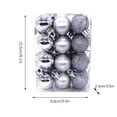 thumbnail image 3 of Kbndieu 24PCS Christmas Balls Ornaments for Christmas Tree Decorations, 1.18" Shatterproof Christmas Hanging Ornament Christmas Gifts for Holiday Wedding Party Decor Christmas Decorations Clearance, 3 of 8