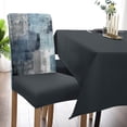 thumbnail image 5 of Dining Room Chair Covers Stretch Parsons Chair Slipcovers Set of 6 Abstract Oil Painting Geometric Blue Gray Removable Seat Chair Cover Protector for Kitchen/Hotel/Wedding, 5 of 6