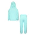 thumbnail image 2 of iiniim Kids Boys Girls Long Sleeve Hoodie Sweatshirt and Jogging Pants Set Athletic 2 Piece Tracksuit Sweatsuit Set Light Blue 10-11, 2 of 7