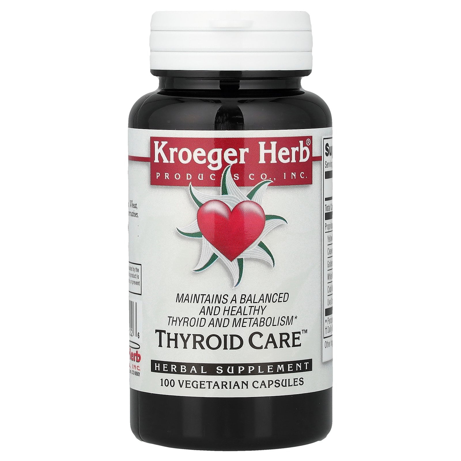 Kroeger Herb Thyroid Care - 100 Capsules