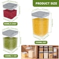 thumbnail image 6 of 6 Pcs Airtight Food Storage Containers Set with Lids Stackable Cereal Container Leakproof Food Storage Container Transparent Kitchen Storage Containers for Flour Sugar Rice Pasta, 6 of 9