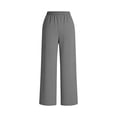 thumbnail image 5 of DeHolifer Womens Carpri Pants Elastic Waisted Solid Color Wide Leg Sweatpants Baggy Lounge Travel Jogger Pants Gray 2XL, 5 of 7
