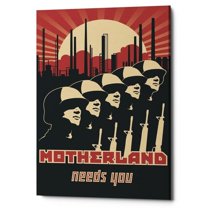 Epic Graffiti  'Motherland Needs You' Giclee Canvas Wall Art - Red 26" x 40"