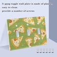 thumbnail image 4 of Dailycode Light Switch Plate Covers 2 Gang Wall Plate Plastics Outlet Covers for Kitchen Home Office Decor Cartoon Pizza, 4 of 8