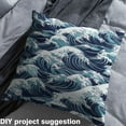 thumbnail image 5 of Feelyou Ocean Wave Fabric by the Yard 1 Yard for Kids, Tokyo Cartoon Home Decor Fabric by the Yard, Japanese Style Sewing Fabric, Microfiber Bedroom Decor, 5 of 6