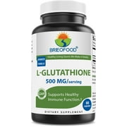 Brieofood Glutathione (Reduced) 500mg per Serving - 60 Capsules
