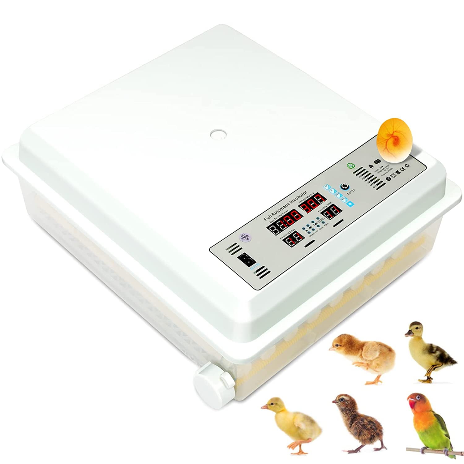 Egg Incubator with Egg Candler Tester, Automatic Egg Turning and