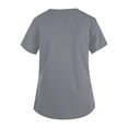 thumbnail image 4 of America 250 Years Scrub Shirt for Women Usa Flag Print 1776-2026 Short Sleeve Tshirt V Neck Moisture Wicking Regular Fit Casual Tops with Pockets, #01 Gray, XXL, 4 of 4