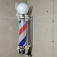 thumbnail image 2 of Barber Pole LED Light Rotating Hair Salon Shop Sign Light Wall Mounted Rainproof style B, 2 of 8