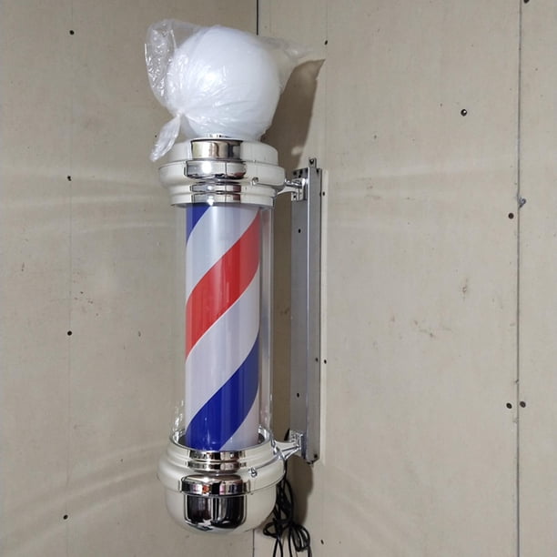 Barbería con Luz LED giratoria Baoblaze para barbería al aire libre barra iluminada estilo B
