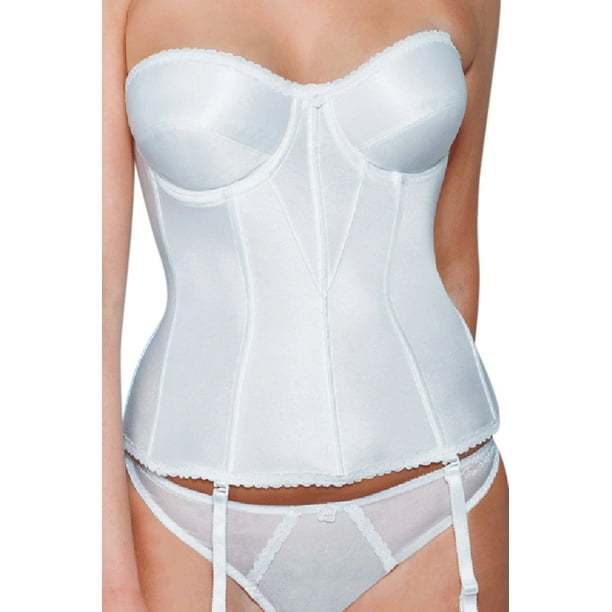- carnival women's size full figure satin corset white - Walmart.com - Walmart.com