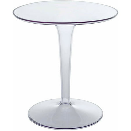 - Modway Canvas Round Side Table with Clear Top and Base in Clear
