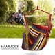 Hamac en Toile Portable Chaise d'Intérieur Swing Stripe Hamac Lit Suspendu (B) – image 2 sur 8