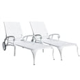 thumbnail image 5 of Aluminium Cast Lounge Chair 1pcs,Movable and Adjustable Pool Lounge Chairs，Fashionable and Beautiful Outdoor Lounge Chairs,White, 5 of 7