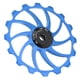 thumbnail image 3 of Rueda de polea azul de 16T con cojinete de cerámica para desviador trasero de bicicletas de montaña y carretera, 3 of 8