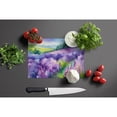 thumbnail image 4 of New Hampshire Purple Lilac in Watercolor Glass Cutting Board Large 12 in x 15 in, 4 of 5