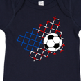 thumbnail image 4 of Inktastic Soccer Ball, Net with American Flag Colors Boys or Girls Baby Bodysuit, 4 of 5