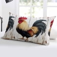thumbnail image 5 of Retro Rooster Throw Pillow Cover 20 x 26 Inch Decorative Pillow Cover Watercolor Vintage Rooster Lumbar Pillowcase Seasonal Rectangle Cushion Case for Couch Sofa Bed Living Room, 5 of 7