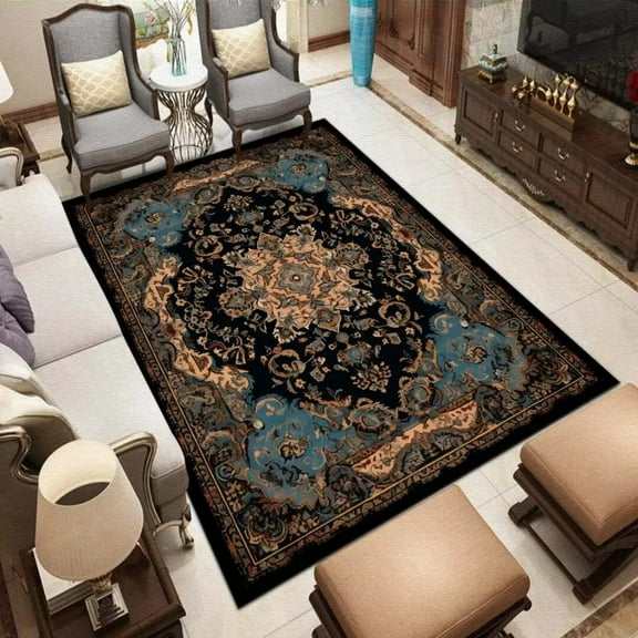 Ins Persian Retro Carpets for Living Room Luxury Home Decor Bedroom Large Area Rugs Non-slip Balcony Leisure Floor Mats Washable