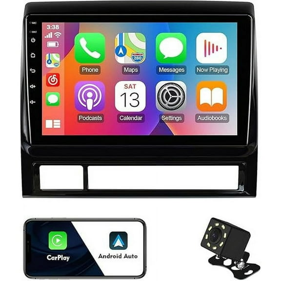 2 32G Android 13 Double Din Car Stereo for Toyota Tacoma 2006-2012 IPS Touchscreen Screen Wireless Carplay Android auto FM WiFi Bluetooth
