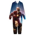 thumbnail image 3 of The Flash Women Men Pajamas Zipper Onesie Jumpsuit Hooded One Piece Sleepwear, 3 of 8
