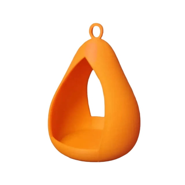 Binwennn Mangeoire à Oiseaux en Forme de Poire Légère et Mobile, Moderne Rétro pour Perroquets, Suif pour Fenêtre Extérieure, Verre