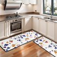 thumbnail image 3 of Kitchen Rugs Sets Of 2,Pioneer Flower Floral Print Pattern Anti Fatigue Kitchen Mat Rugs Non Slip Washable,Decorative Kitchen Floor Mats for Kitchen,Sink,Laundry,17"x47"+17"x47", 3 of 5