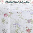 thumbnail image 2 of Cozy Line Home Fashions Pink Lavender Wild Flower Spring Floral Reversible Quilt Bedding Set, Coverlet Bedspread Lightweight for All Seasons (Lucie, King - 3 Piece), 2 of 4