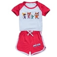 thumbnail image 4 of Ropa de superkitty para niñas y niños, conjunto de ropa de verano, traje deportivo de superkitty, camiseta + Pantalones, 2 piezas, pijamas para bebés, 4 of 4