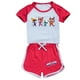 thumbnail image 4 of Ropa de superkitty para niñas y niños, conjunto de ropa de verano, traje deportivo de superkitty, camiseta + Pantalones, 2 piezas, pijamas para bebés, 4 of 4