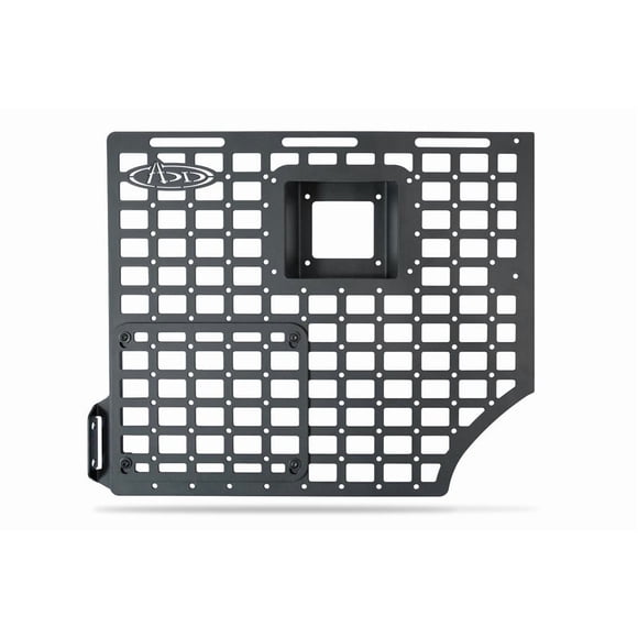 Addictive Desert Designs Molle Cargo Panel AC1903801NA Bed Mount; Driver Rear; Bolt-On; Flush Mount; Powder Coated; Hammer Black; Steel