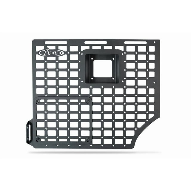 Addictive Desert Designs Molle Cargo Panel AC1903801NA Bed Mount; Driver Rear; Bolt-On; Flush Mount; Powder Coated; Hammer Black; Steel